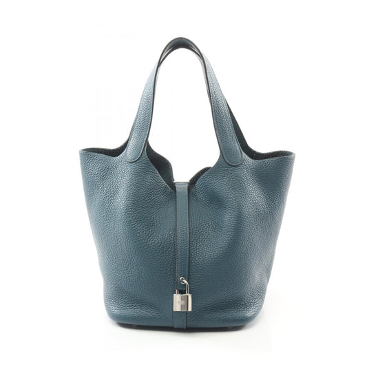 Hermes Picotin Lock MM Leather Handbag Green