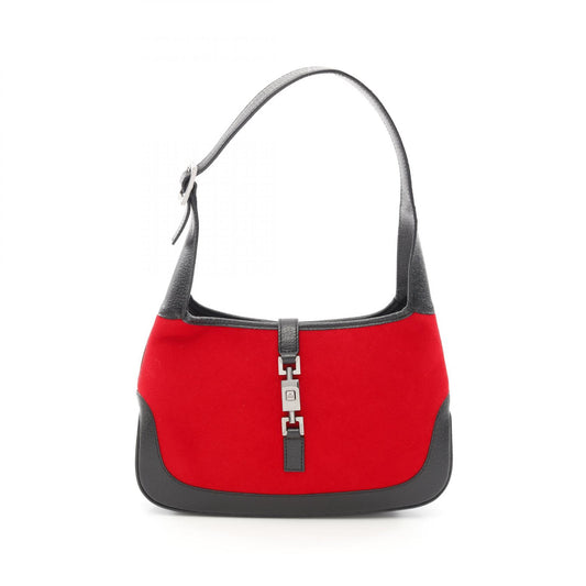 Gucci Jackie Wool Leather Shoulder Bag