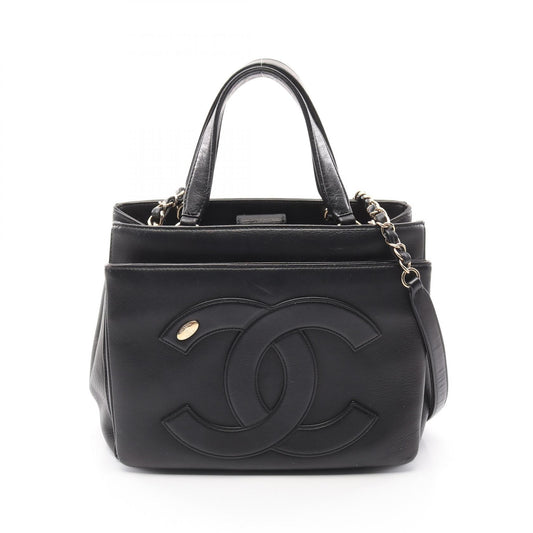 Chanel Lambskin Coco Mark Handbag Black