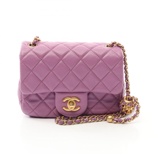 Chanel Lambskin Mini Matelasse Shoulder Bag