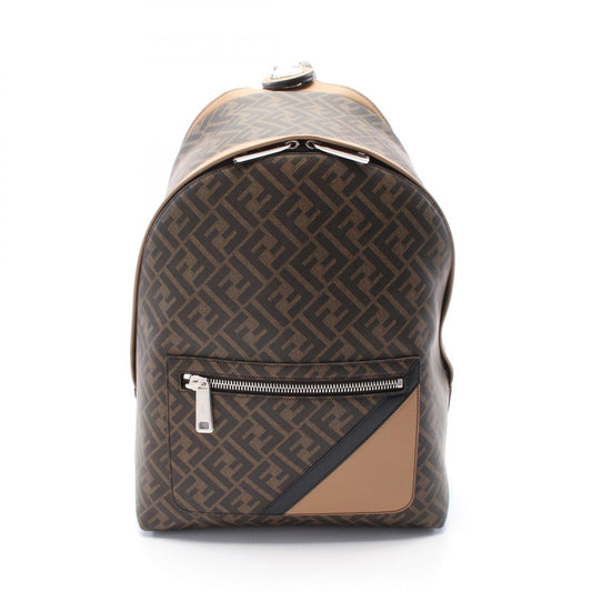 Fendi CHIODO DIAGONAL Backpack PVC Canvas Leather