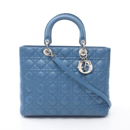 Dior Lady Dior Large Leather Handbag