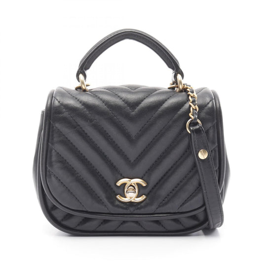 Chanel Chevron V-Stitch Lambskin Shoulder Bag