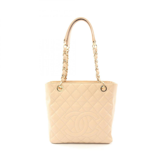 Chanel Matelasse PST Tote Bag Leather Beige