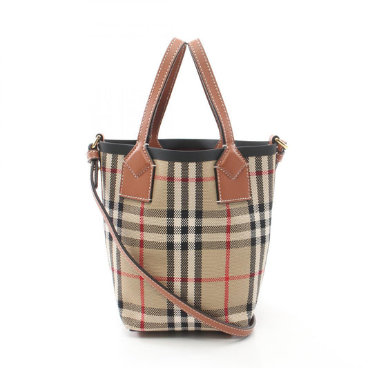 Burberry Mini London Vintage Check Tote Bag