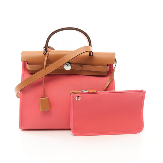 Hermes Aile Bag Zip PM Handbag Pink/Brown