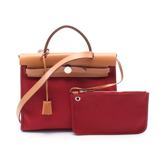 Hermes Aile Bag Zip PM Rouge Kazak Leather Handbag