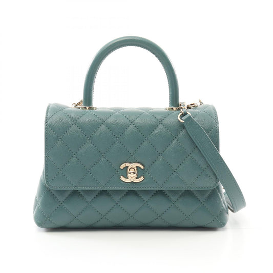 Chanel Caviar Coco Handle Flap Handbag A92990