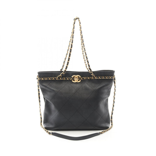 Chanel Coco Mark Leather Tote Bag AS2491
