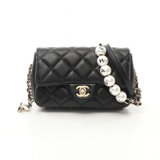 Chanel Lambskin Small Flap Pearl Shoulder Bag