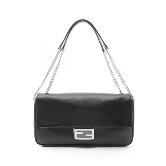 Fendi Leather Baguette Chain Shoulder Bag