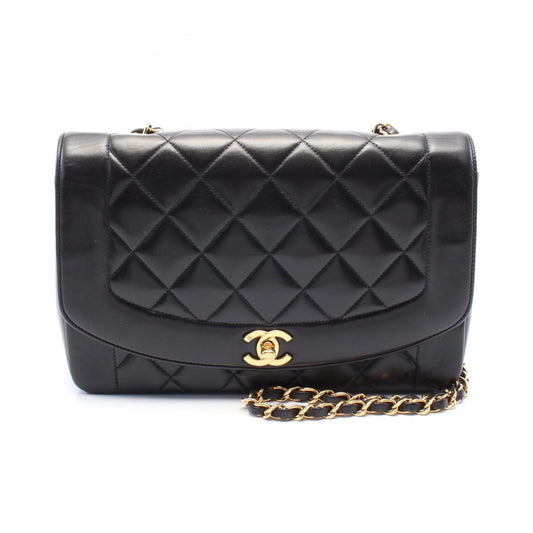 Chanel Diana Flap Lambskin Shoulder Bag Black