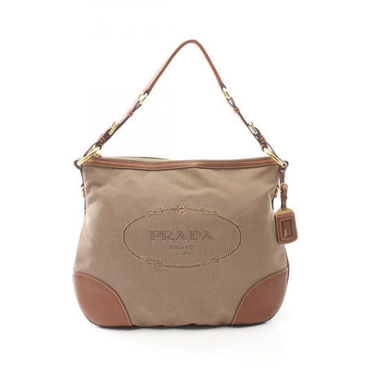Prada Logo Jacquard Hobo Shoulder Bag