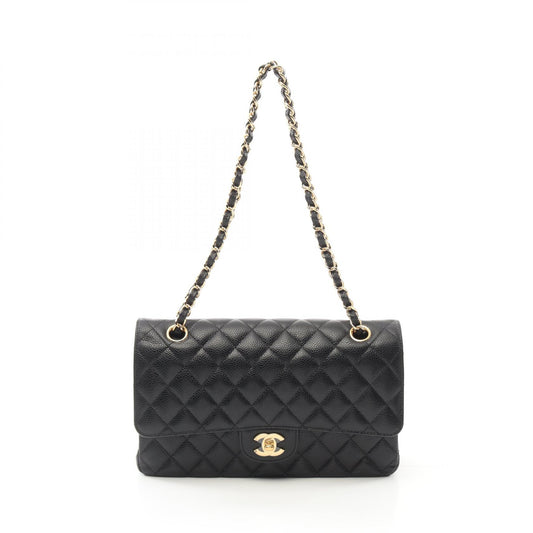 Chanel Matelasse W Flap Shoulder Bag Leather