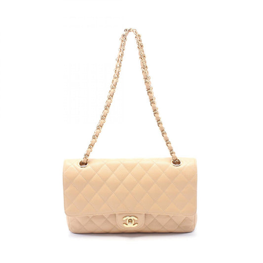 Chanel Matelasse W Flap Shoulder Bag Leather