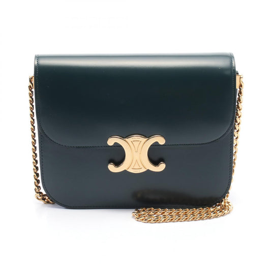 Celine Medium College Leather Shoulder Bag Green