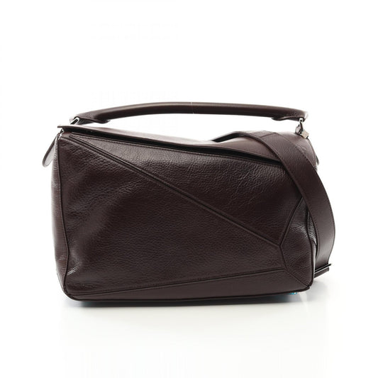 Loewe Leather Puzzle Large Handbag Brown