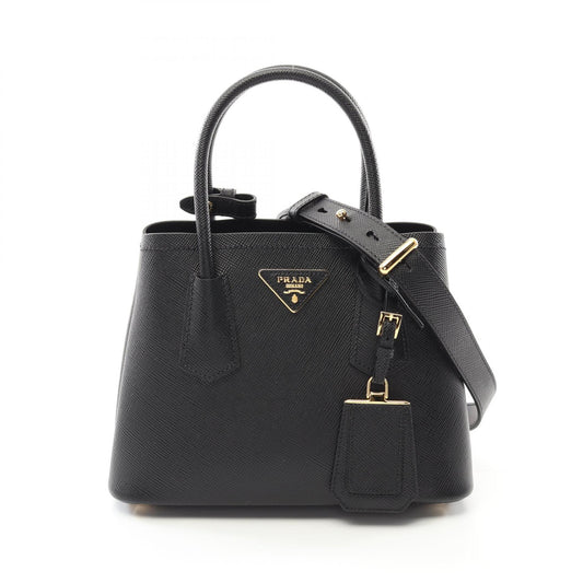 Prada Saffiano Cuir Leather Handbag Black