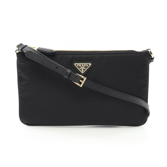 Prada Nylon Saffiano Leather Shoulder Bag