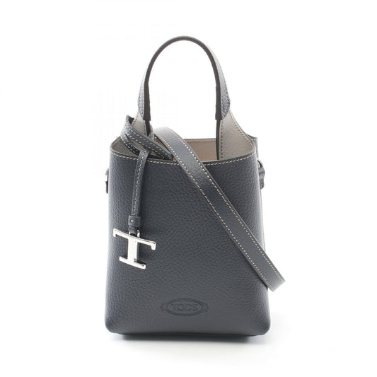 Tod's Leather Micro Handbag Navy