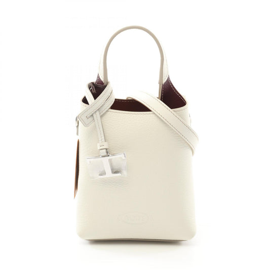 Tod's Leather Micro Handbag White