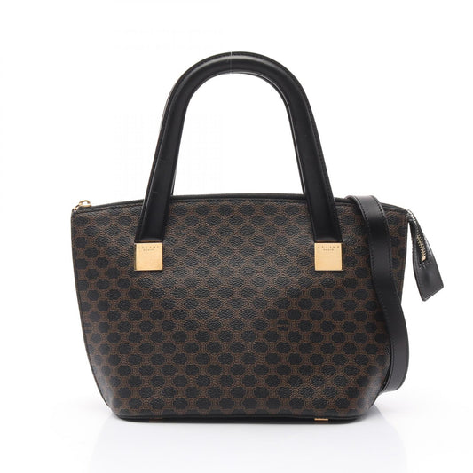 Celine Macadam Handbag PVC Coated Canvas Leather