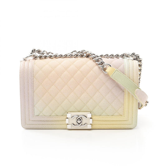 Chanel Boy Leather Shoulder Bag Multicolor
