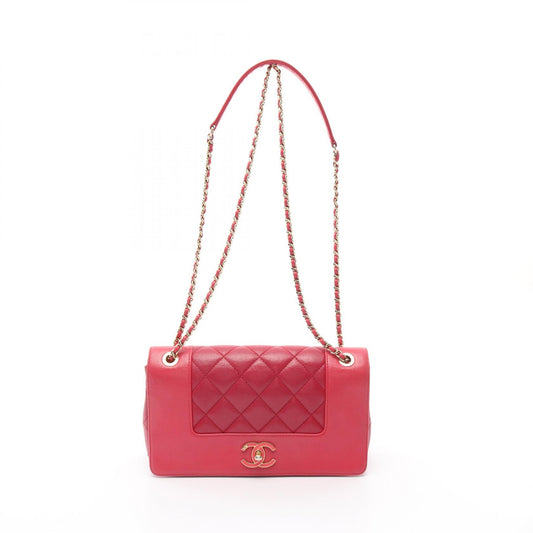 Chanel Mademoiselle Matelasse Leather Shoulder Bag