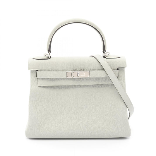 Hermes Kelly 28 Togo Leather Handbag Green