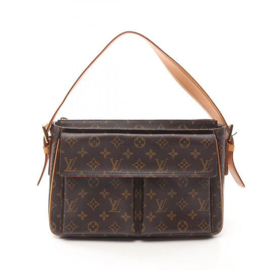 Louis Vuitton Vivacite GM Shoulder Bag Brown