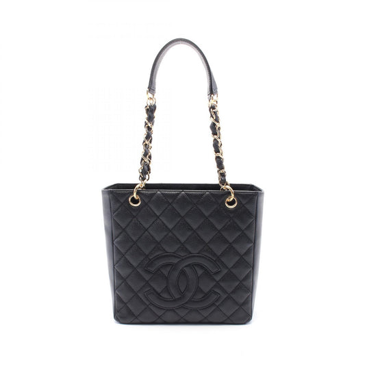 Chanel Matelasse PST Tote Bag Leather Black
