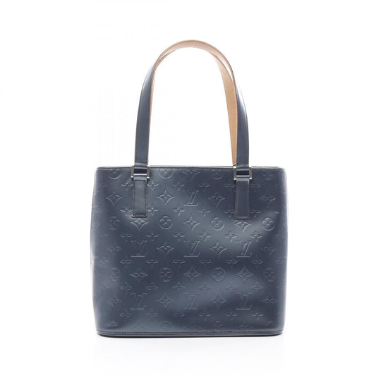 Louis Vuitton Stockton Leather Handbag Navy M55115
