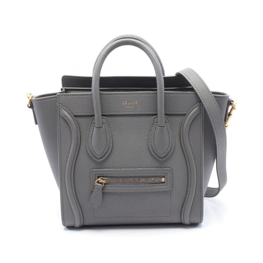 Celine Luggage Nano Shopper Leather Handbag