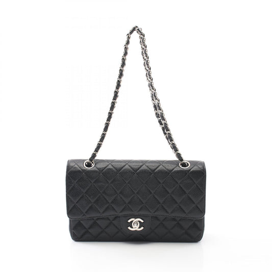 Chanel Leather Matelasse W Flap Shoulder Bag
