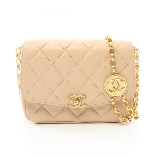 Chanel Lambskin Matelasse Coin Shoulder Bag