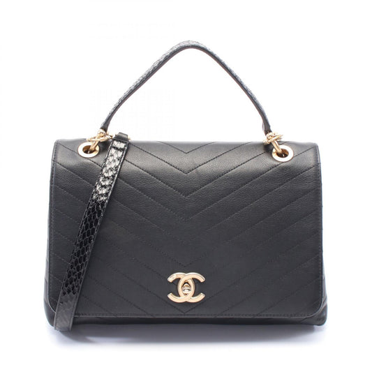 Chanel Chevron V-Stitch Leather Handbag
