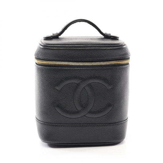 Chanel Caviar Skin Coco Mark Handbag Black