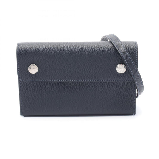 Hermes Leather Shoulder Bag Navy