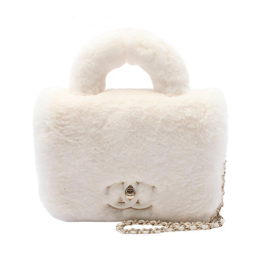 Chanel Matelasse Leather Fur Shoulder Bag