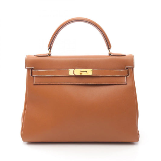 Hermes Kelly 32 Leather Handbag Brown