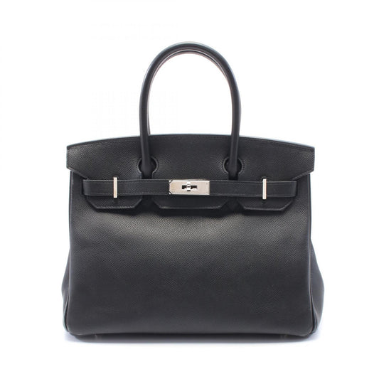 Hermes Birkin 30 Leather Handbag Black