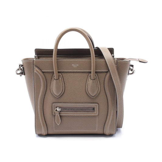 Celine Luggage Nano Shopper Leather Handbag