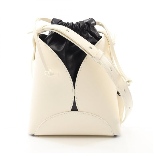 Jil Sander Curve Small Leather Shoulder Bag