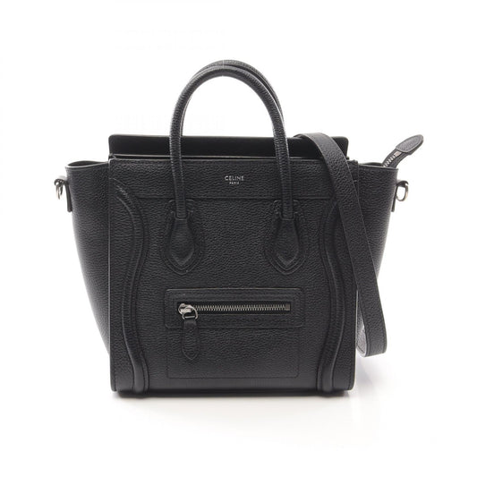 Celine Luggage Nano Shopper Leather Handbag