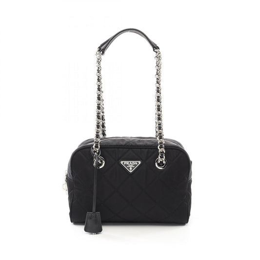 Prada Nylon Saffiano Leather Shoulder Bag 1BB072