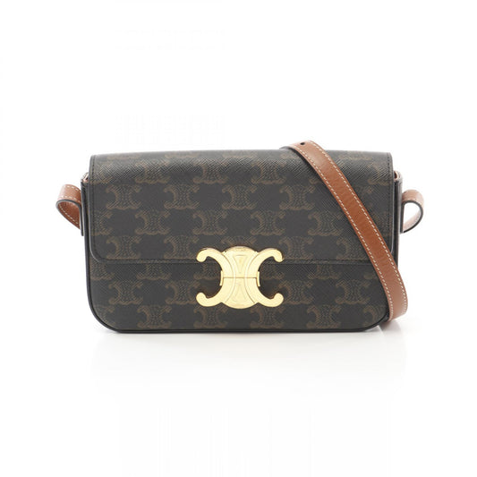 Celine Claude Triomphe Shoulder Bag PVC Leather