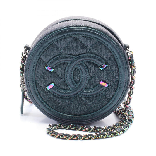 Chanel CC Filigree Leather Shoulder Bag