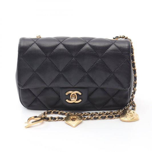 Chanel Lambskin Matelasse Shoulder Bag Black