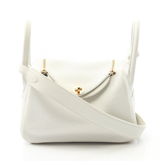 Hermes Lindy Mini Shoulder Bag White