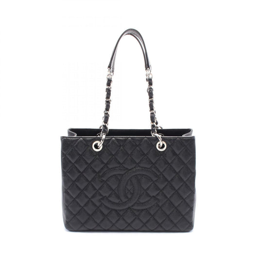 Chanel Matelasse GST Tote Bag Leather Black